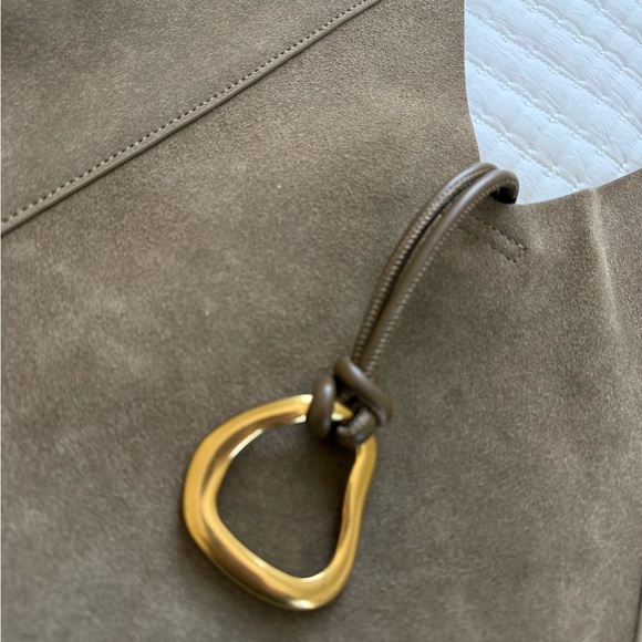 Dolce Vita Malin Suede Hobo Bag. Color: Olive. - Picture 2 of 8